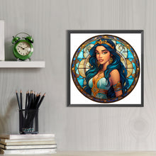 Load image into Gallery viewer, AB Diamond Painting - Full Round - Glass Art Disney Princess-Princess Jasmine (40*40CM)
