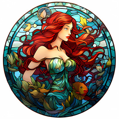 AB Diamond Painting - Full Round - Glass Art Disney Princess-Mermaid Princess (40*40CM)