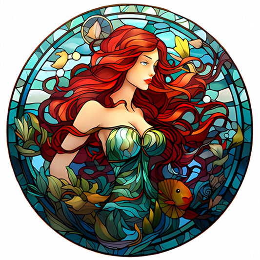 AB Diamond Painting - Full Round - Glass Art Disney Princess-Mermaid Princess (40*40CM)