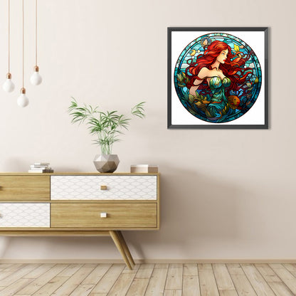 AB Diamond Painting - Full Round - Glass Art Disney Princess-Mermaid Princess (40*40CM)