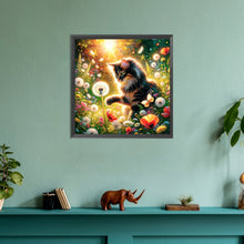 Load image into Gallery viewer, Diamond Painting - Full Round - Dandelion and cat (30*30CM)
