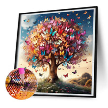 Load image into Gallery viewer, Diamond Painting - Full Round - Colorful butterfly sacred tree (30*30CM)

