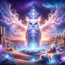 Load image into Gallery viewer, Diamond Painting - Full Round - Owl in the desert (30*30CM)
