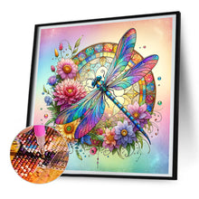 Load image into Gallery viewer, Diamond Painting - Full Round - Flowers dragonfly (30*30CM)
