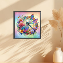 Load image into Gallery viewer, Diamond Painting - Full Round - Flowers dragonfly (30*30CM)
