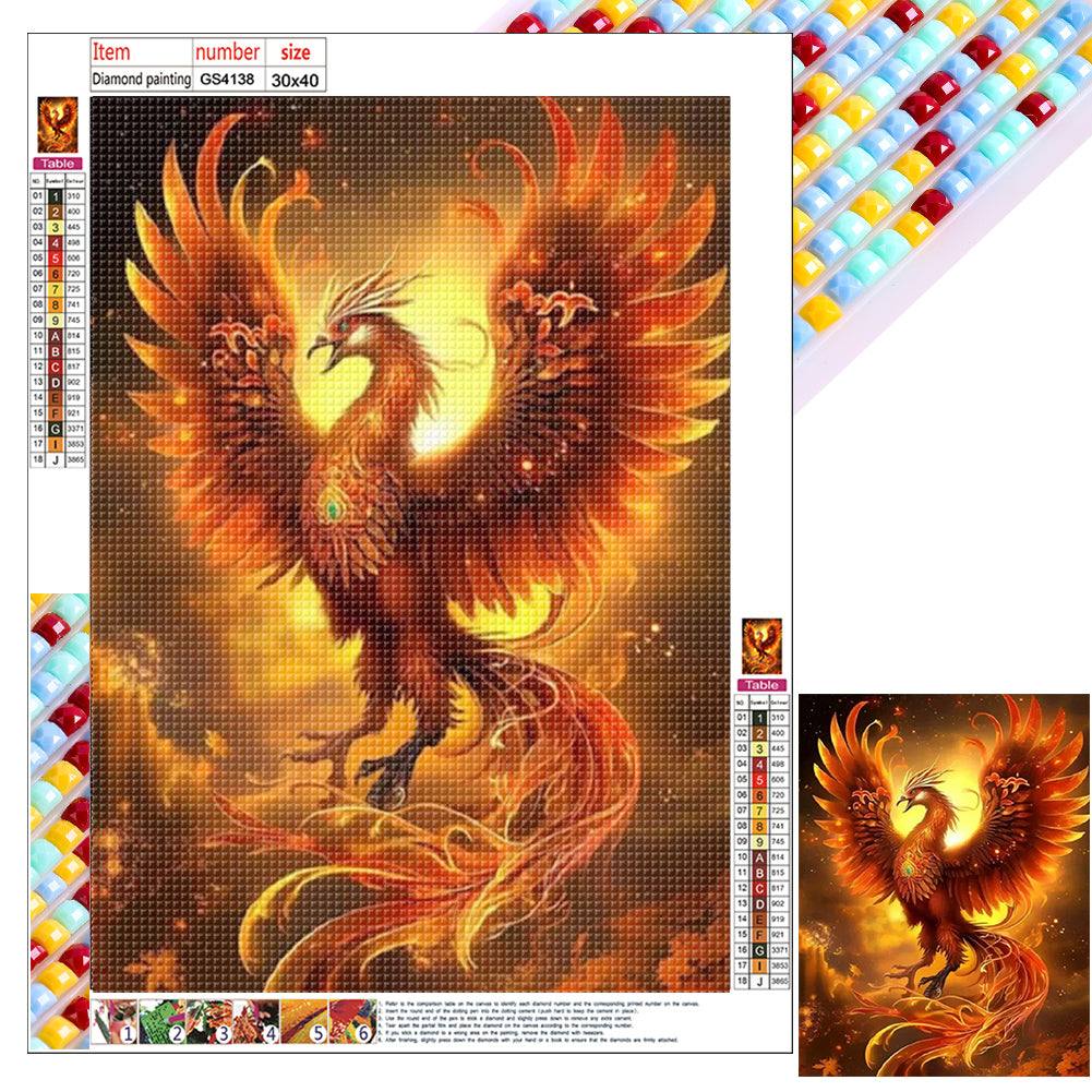 Diamond Painting - Full Square - flaming Phenix (30*40CM)