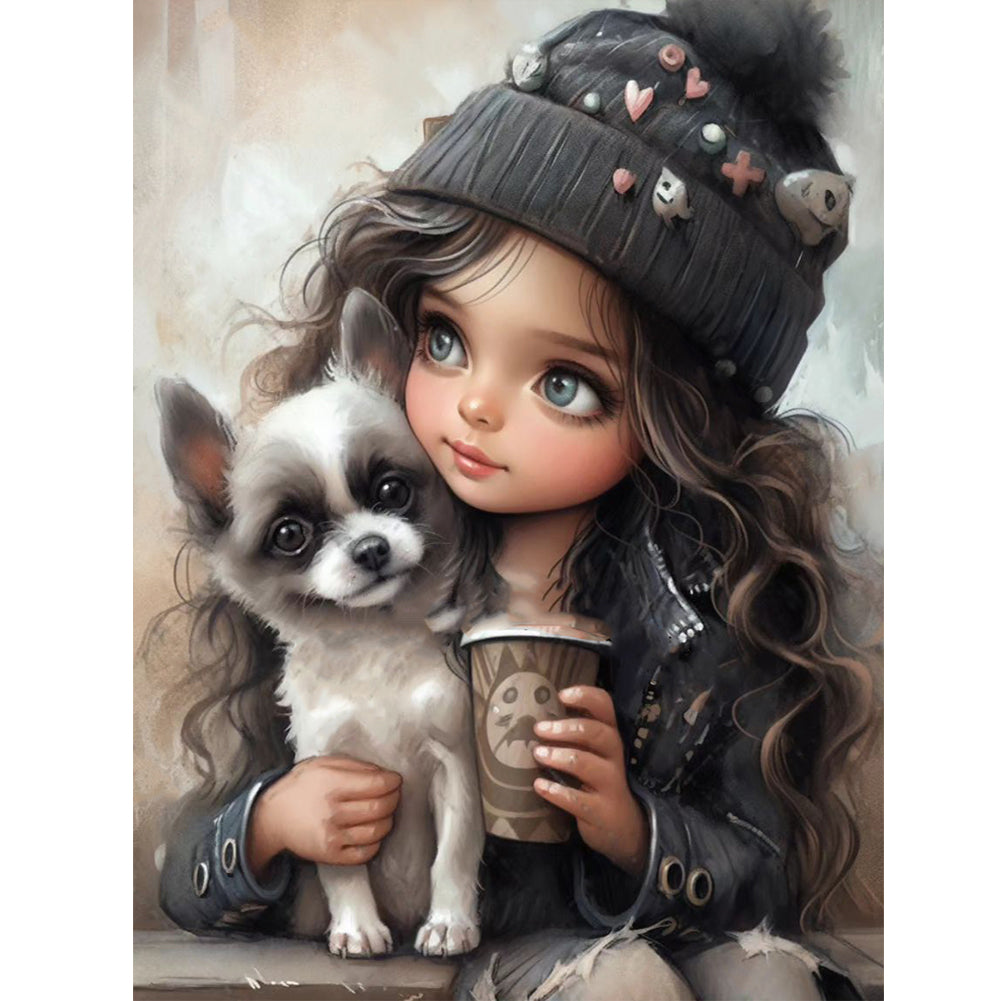 Diamond Painting - Full Round - girl (30*40CM)