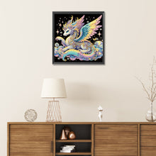 Load image into Gallery viewer, Diamond Painting - Partial Special Shaped - Colorful Feather Golden Dragon (30*30CM)
