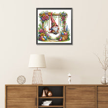 Load image into Gallery viewer, Diamond Painting - Partial Special Shaped - Easter Swing Gnome (30*30CM)
