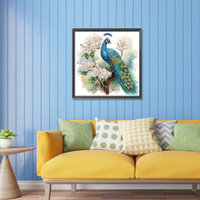 Load image into Gallery viewer, Diamond Painting - Partial Special Shaped - flower tree peacock (30*30CM)
