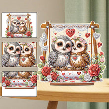 Load image into Gallery viewer, Acrylic Owl 5D DIY Diamond Painting Art Tabletop Home Decoration (Owl on Swing)
