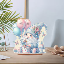 Load image into Gallery viewer, Acrylic Gnome Diamond Painting Art Tabletop Home Decoration (Birthday Gnome)
