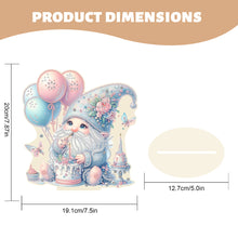 Load image into Gallery viewer, Acrylic Gnome Diamond Painting Art Tabletop Home Decoration (Birthday Gnome)
