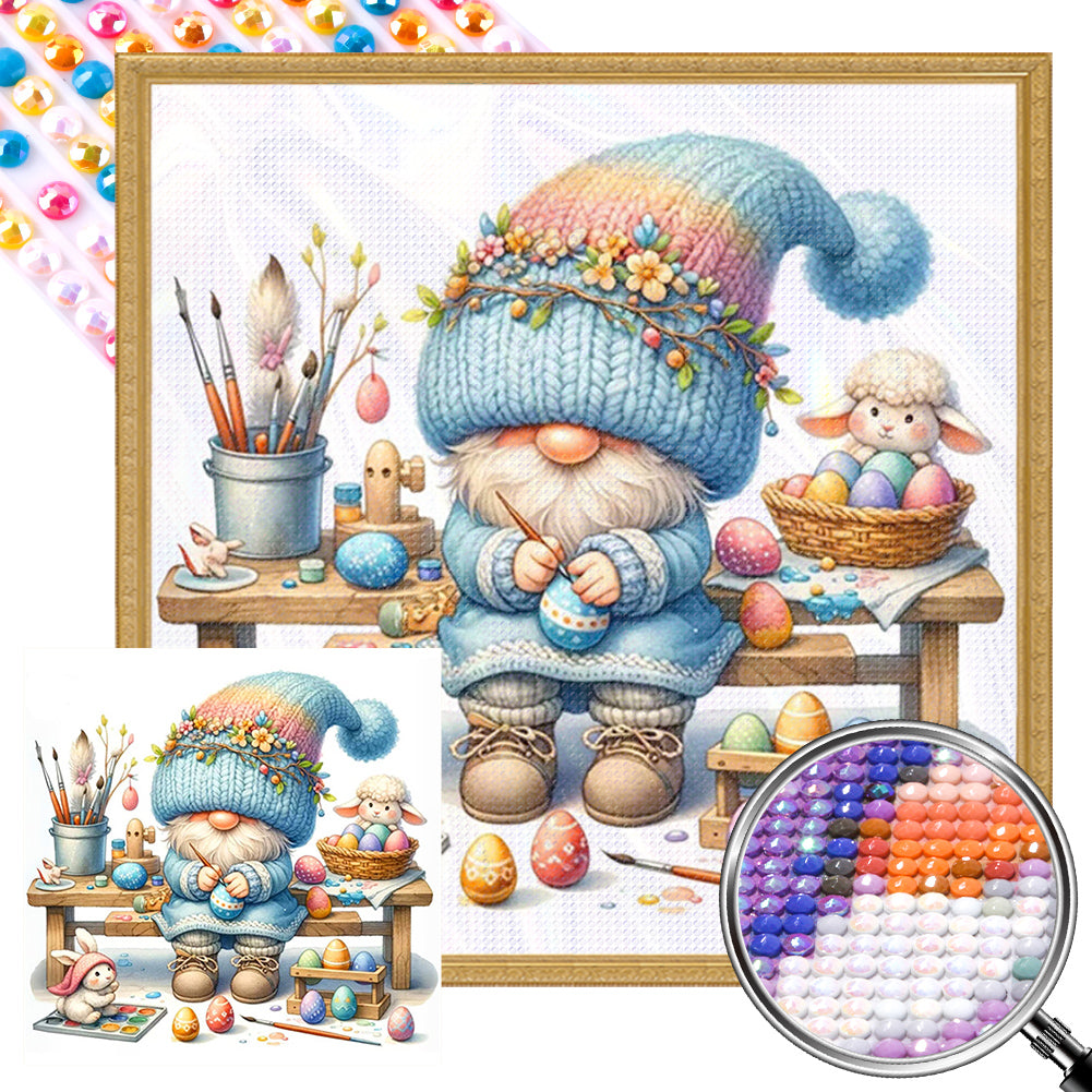 AB Diamond Painting - Full Round - Easter Egg Gnome (30*30CM)