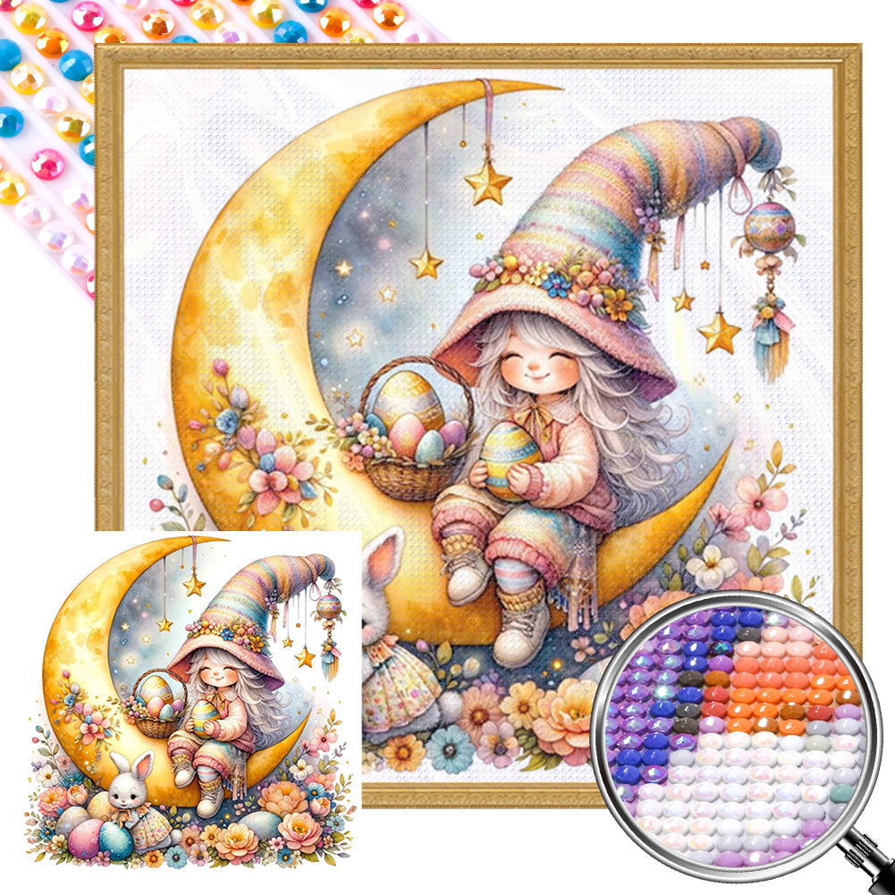 AB Diamond Painting - Full Round - moon goblin (30*30CM)