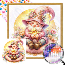 Load image into Gallery viewer, AB Diamond Painting - Full Round - Flower Cushion Gnome (30*30CM)
