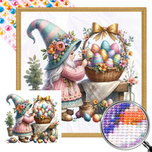 Load image into Gallery viewer, AB Diamond Painting - Full Round - Gnome painting Easter eggs (30*30CM)
