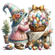 Load image into Gallery viewer, AB Diamond Painting - Full Round - Gnome painting Easter eggs (30*30CM)
