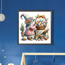 Load image into Gallery viewer, AB Diamond Painting - Full Round - Gnome painting Easter eggs (30*30CM)
