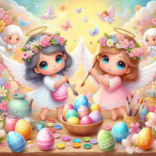 Load image into Gallery viewer, Diamond Painting - Full Round - Angel and Easter Egg (30*30CM)
