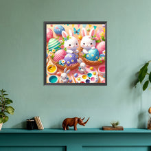 Load image into Gallery viewer, Diamond Painting - Full Round - Two Easter Egg Rabbits (30*30CM)
