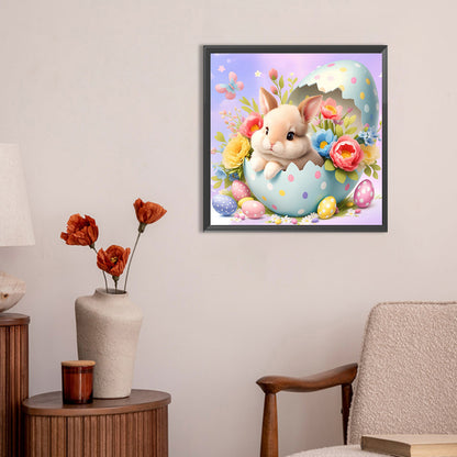 Diamond Painting - Full Round - rabbit in easter egg (30*30CM)
