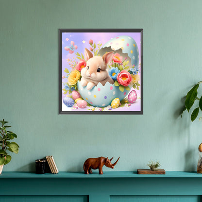 Diamond Painting - Full Round - rabbit in easter egg (30*30CM)