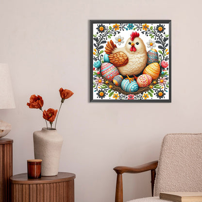 Diamond Painting - Full Round - Embroidery Easter Chicken (30*30CM)