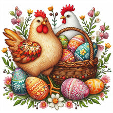Load image into Gallery viewer, Diamond Painting - Full Round - Embroidery Easter two chickens (30*30CM)
