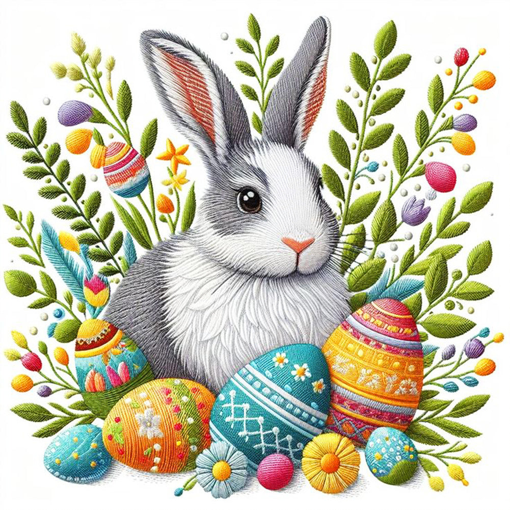 Diamond Painting - Full Round - Embroidery Bush Rabbit (30*30CM)