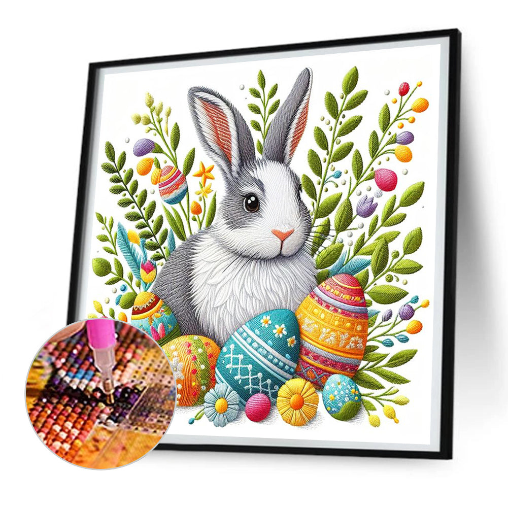 Diamond Painting - Full Round - Embroidery Bush Rabbit (30*30CM)