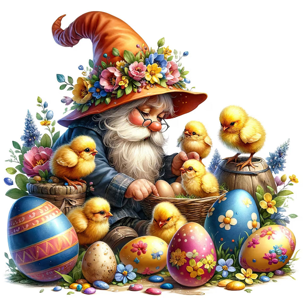 Diamond Painting - Full Round - Ground wonderful egg chick (30*30CM)