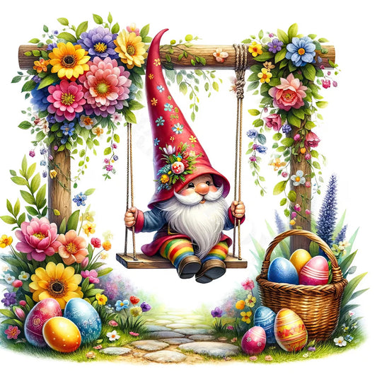 Diamond Painting - Full Round - Goblin Swing Easter Egg (30*30CM)