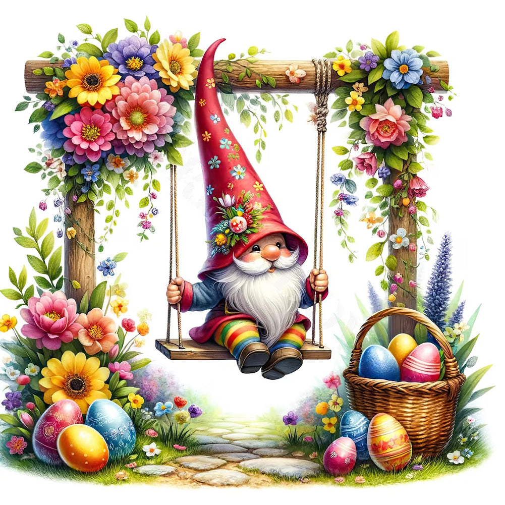 Diamond Painting - Full Round - Goblin Swing Easter Egg (30*30CM)
