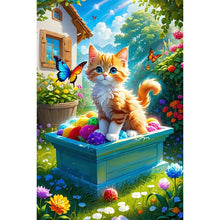 Load image into Gallery viewer, Diamond Painting - Full Round - little yellow cat (40*60CM)
