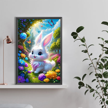 Diamond Painting - Full Round - White Rabbit (40*60CM)