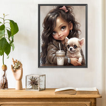 Load image into Gallery viewer, Diamond Painting - Full Round - girl and puppy (30*40CM)
