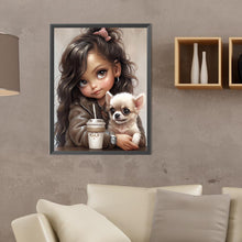 Load image into Gallery viewer, Diamond Painting - Full Round - girl and puppy (30*40CM)
