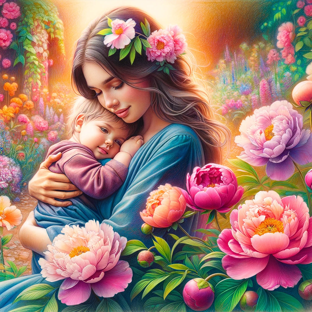 Diamond Painting - Full Round - Mother's Day - maternal love (30*30CM)