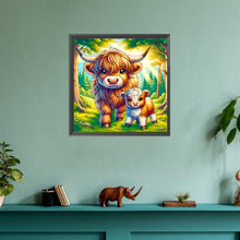 Load image into Gallery viewer, Diamond Painting - Full Round - Cartoon highland yak (30*30CM)
