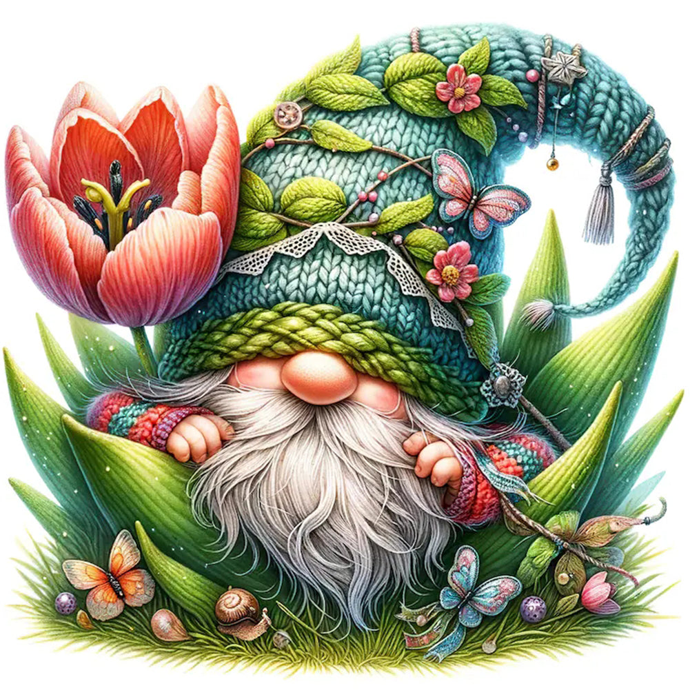 Diamond Painting - Full Round - The budding gnome (30*30CM)
