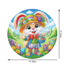 Load image into Gallery viewer, Easter Rabbit Diamond Painting Hanging Pendant for Wall Decor (Rabbit in Hat)
