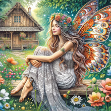 Load image into Gallery viewer, Diamond Painting - Full Round - Garden Butterfly Fairy (30*30CM)
