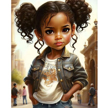 Load image into Gallery viewer, Diamond Painting - Full Round - curly hair girl (40*50CM)
