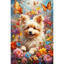 Load image into Gallery viewer, Diamond Painting - Full Round - Flowers and dogs (40*60CM)
