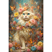Load image into Gallery viewer, Diamond Painting - Full Round - Flowers and kittens (40*60CM)
