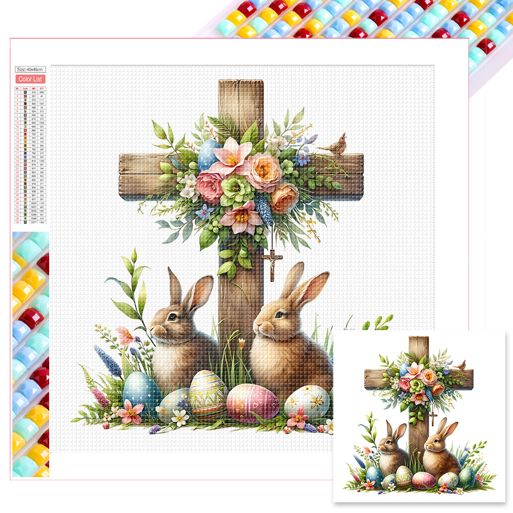 Diamond Painting - Full Square - easter cross (40*40CM)
