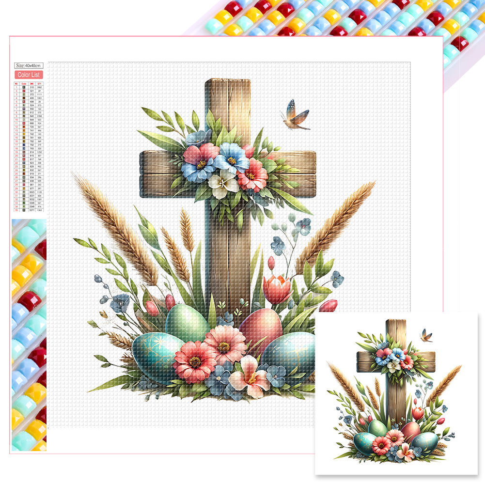 Diamond Painting - Full Square - easter cross (40*40CM)