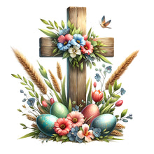 Load image into Gallery viewer, Diamond Painting - Full Square - easter cross (40*40CM)
