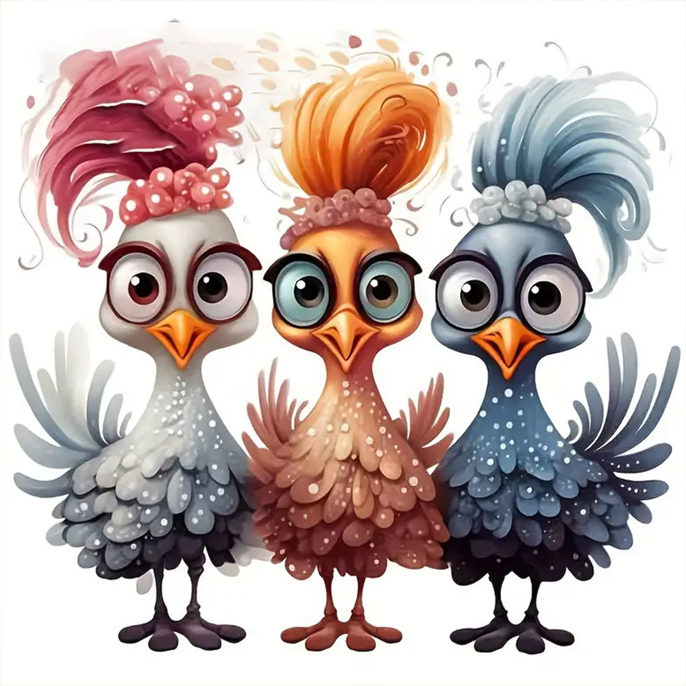 Diamond Painting - Full Round - Cartoon chick (30*30CM)